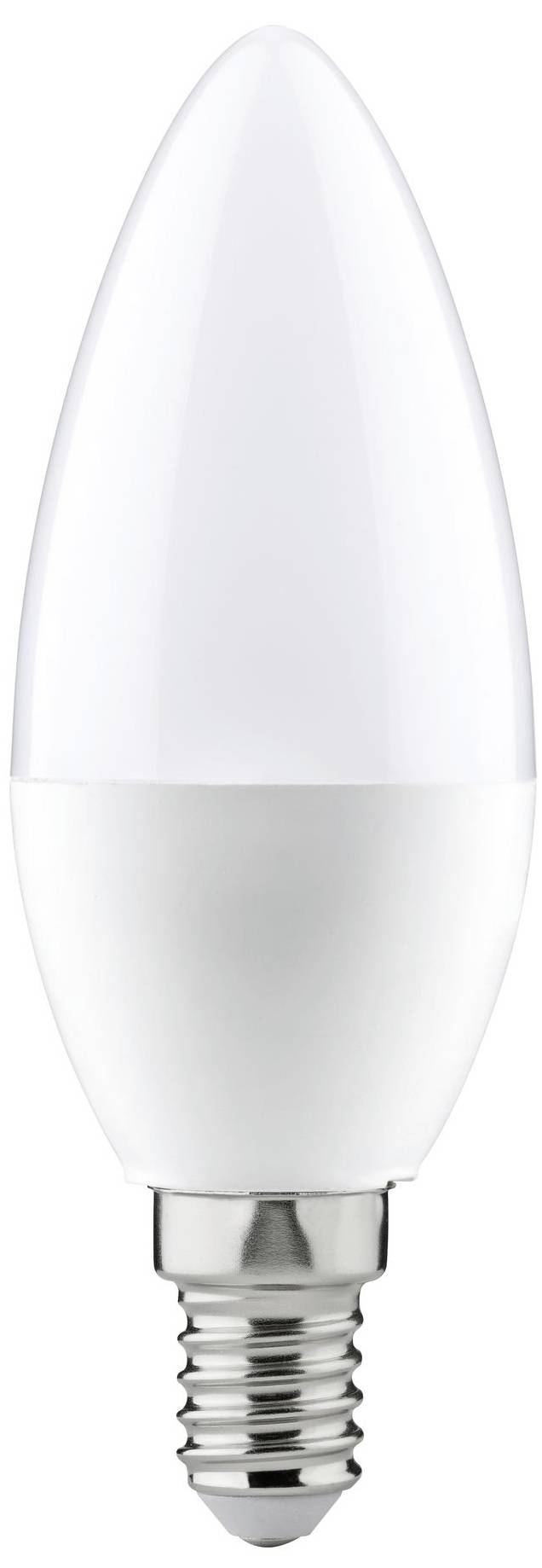 Świeca LED z srebrną podstawą i mlecznym kloszem, idealna do oświetlenia dekoracyjnego.