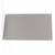 Metalowa tablica ścienna, prostokątna, płaska, neutralnie szara. Odpowiednia do zamocowania magnetycznych notatek lub jako element dekoracyjny.