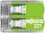 Zielony blok zacisków WAGO 221 z przezroczystymi elementami, stosowany do bezpiecznych i prostych połączeń elektrycznych.