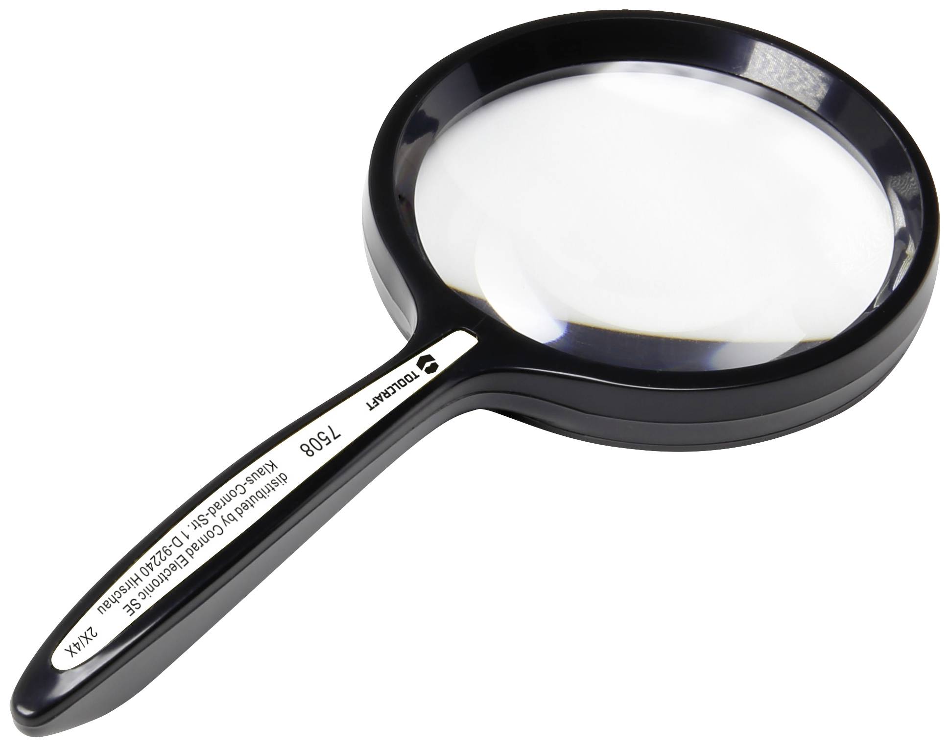 Ручна лупа TOOLCRAFT TO-8976465 Коефіцієнт збільшення: 2 x, 4 x Розмір лінзи: (Ø) 63,5 мм чорний