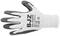 Rękawica robocza z szarymi czubkami palców z napisem 'BJZ SAFE-GLOVE'. Odpowiednia do ochrony podczas pracy.