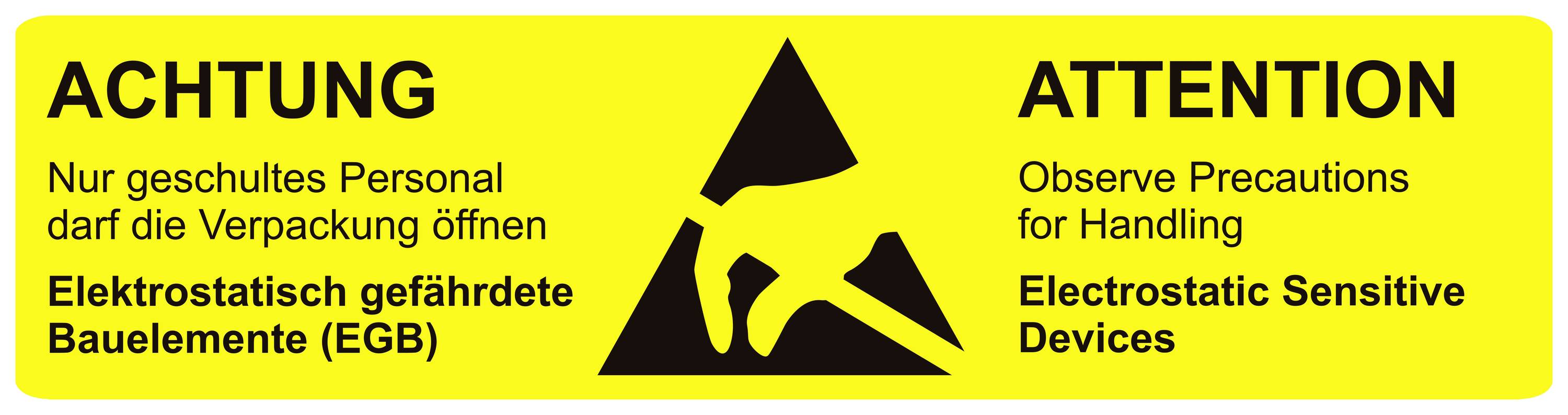 BJZ Логотип ESD 1000 шт. жовтий (Д x Ш) 105 мм x 26 мм самоклеючий