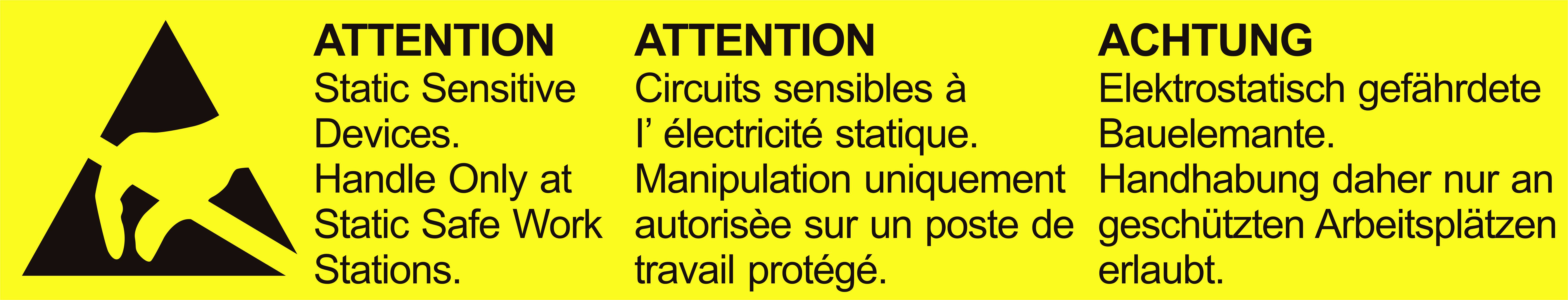 Логотип BJZ ESD 800 шт. жовтий (Д x Ш) 138 мм x 26 мм самоклеючий