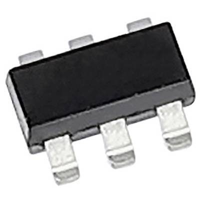 Czarny elektroniczny chip z sześcioma srebrnymi pinami, często stosowany jako zintegrowany obwód w urządzeniach cyfrowych.