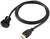 Kabel HDMI z wtyczką na każdym końcu, jeden nadaje się do montażu. Wysokiej jakości czarna izolacja.
