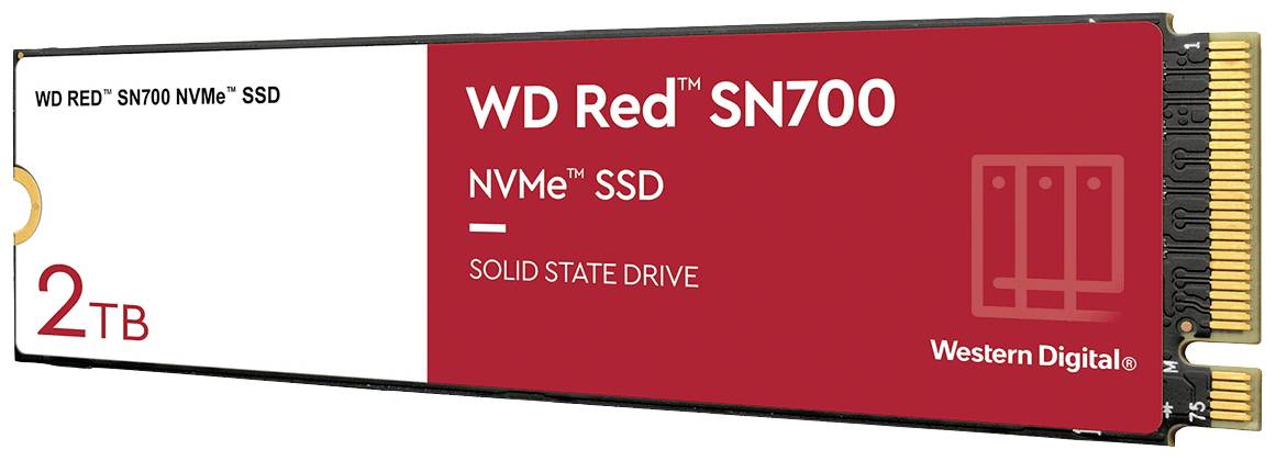 Dysk SSD (Solid State Drive) 'WD Red SN700 NVMe SSD' o pojemności 2 TB, przeznaczony do szybkiego transferu danych i niezawodnej wydajności.