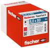 Fischer 566355 PowerFast II Wkręt do drewna z łbem stożkowym 8 mm 80 mm Wewnętrzna ząbkowana stal cynkowany galwanicznie 50 szt.