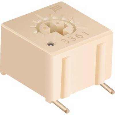 Biały, prostokątny element elektroniczny z napisem '3361' i dwoma metalowymi stykami, prawdopodobnie regulowany rezystor.