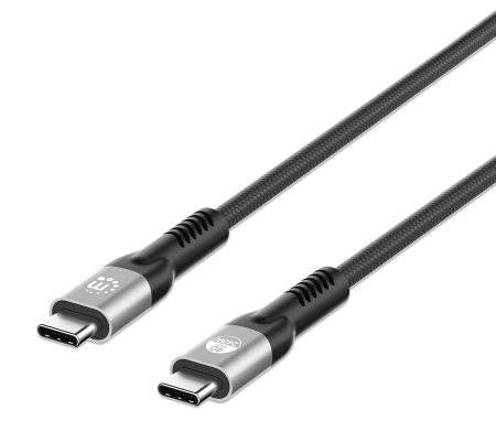 Manhattan Kabel Thunderbolt™ USB4® Złącze Thunderbolt™ (USB-C®) 1.00 m czarny wtyczka po obu stronach, podwójne ekranowa