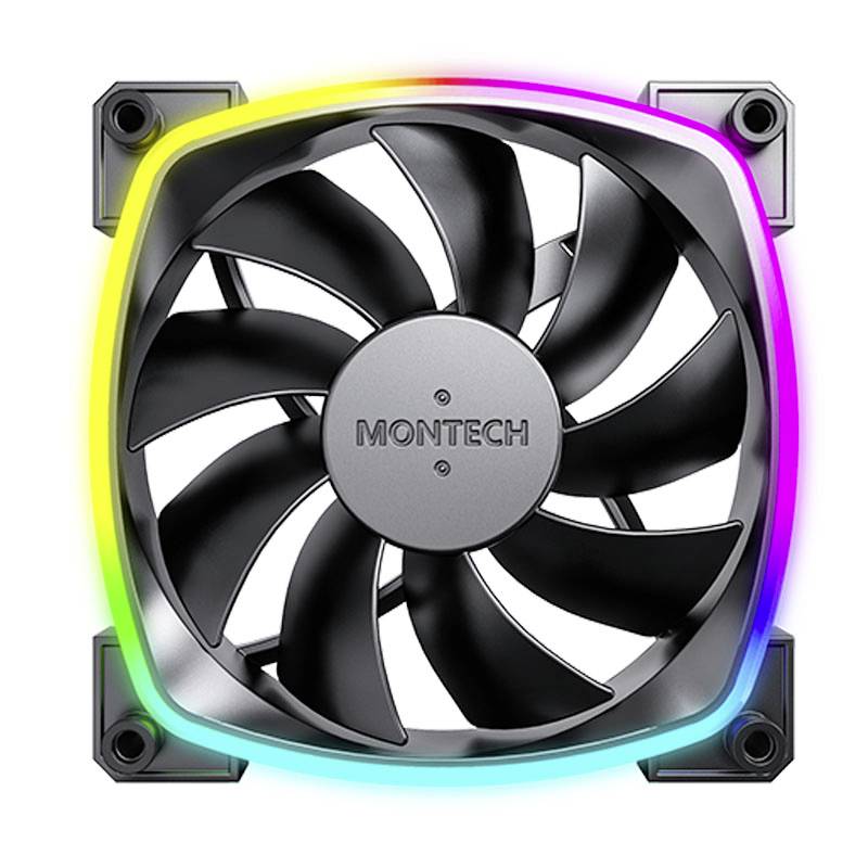 Вентилятор для корпусу ПК MONTECH AX120 PWM ARGB, чорний (Ш x В x Г) 120 x 120 x 25 мм
