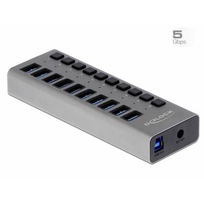 Metalowy hub USB z 13 portami, w tym 12 portów USB 3.0 oraz jeden port USB 3.0 typ B. Prędkość transmisji: 5 Gbps.