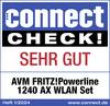 Tłumaczenie:<br><br>«connect CHECK! VERY GOOD» та «AVM FRITZ!Powerline 1240 AX WLAN Set» з випуску 1/2024 журналу connect.de.</li><li data-v-1c0976c7=