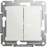 Schneider Electric Przełącznik podwójny Asfora biały (RAL 9003) EPH0670121D 1 szt.