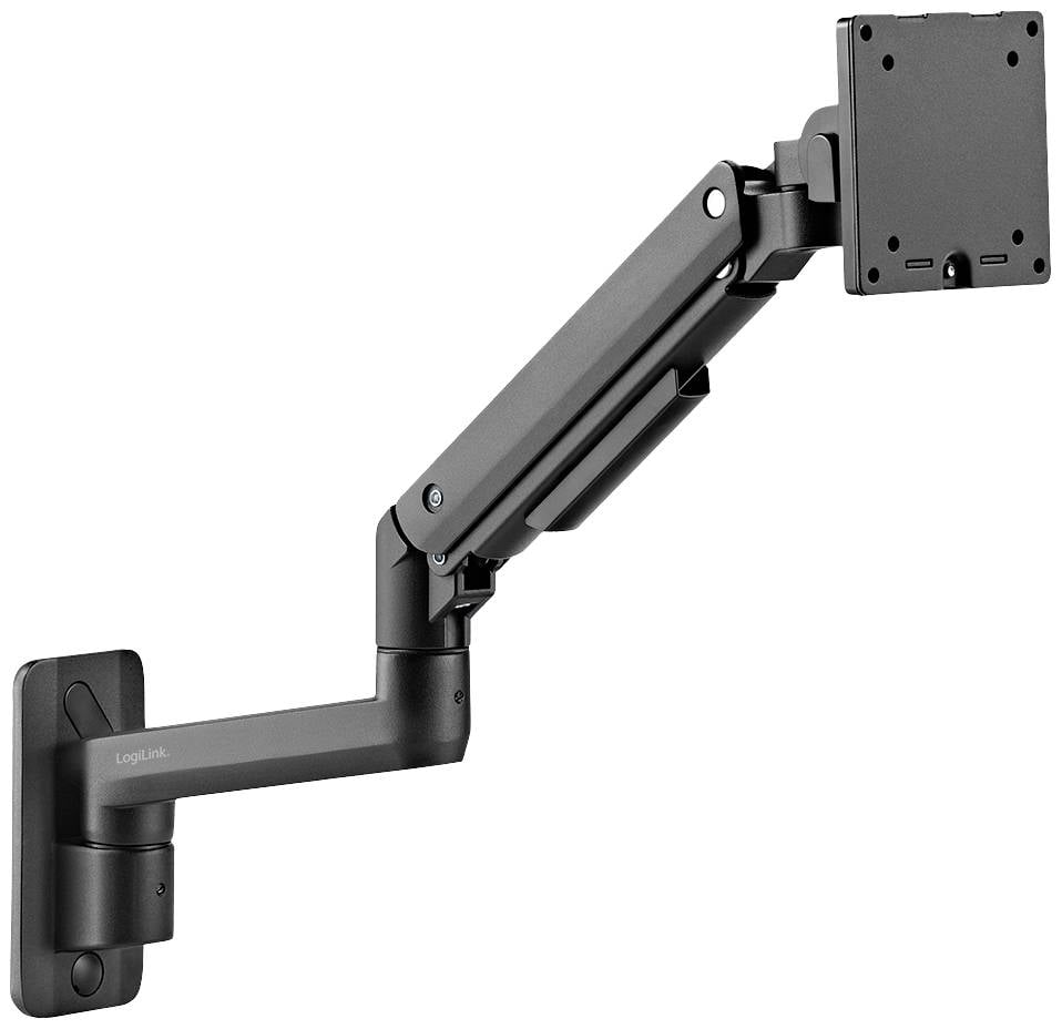 Настінне кріплення для монітора LogiLink BP0169 1 дисплей чорного кольору, поворотне, регульоване по висоті, нахилене, шарнірне, п