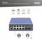 Przełącznik zarządzalny warstwy 2 Gigabit Ethernet PoE z 8+2 portami przemysłowymi firmy Digitus, model DN-651157, z obsługą PoE, portami RJ45 oraz SFP.