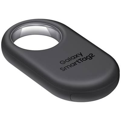 Czarny Galaxy SmartTag 2 z okrągłym otworem powyżej, na którym napisano 'Galaxy SmartTag2'.