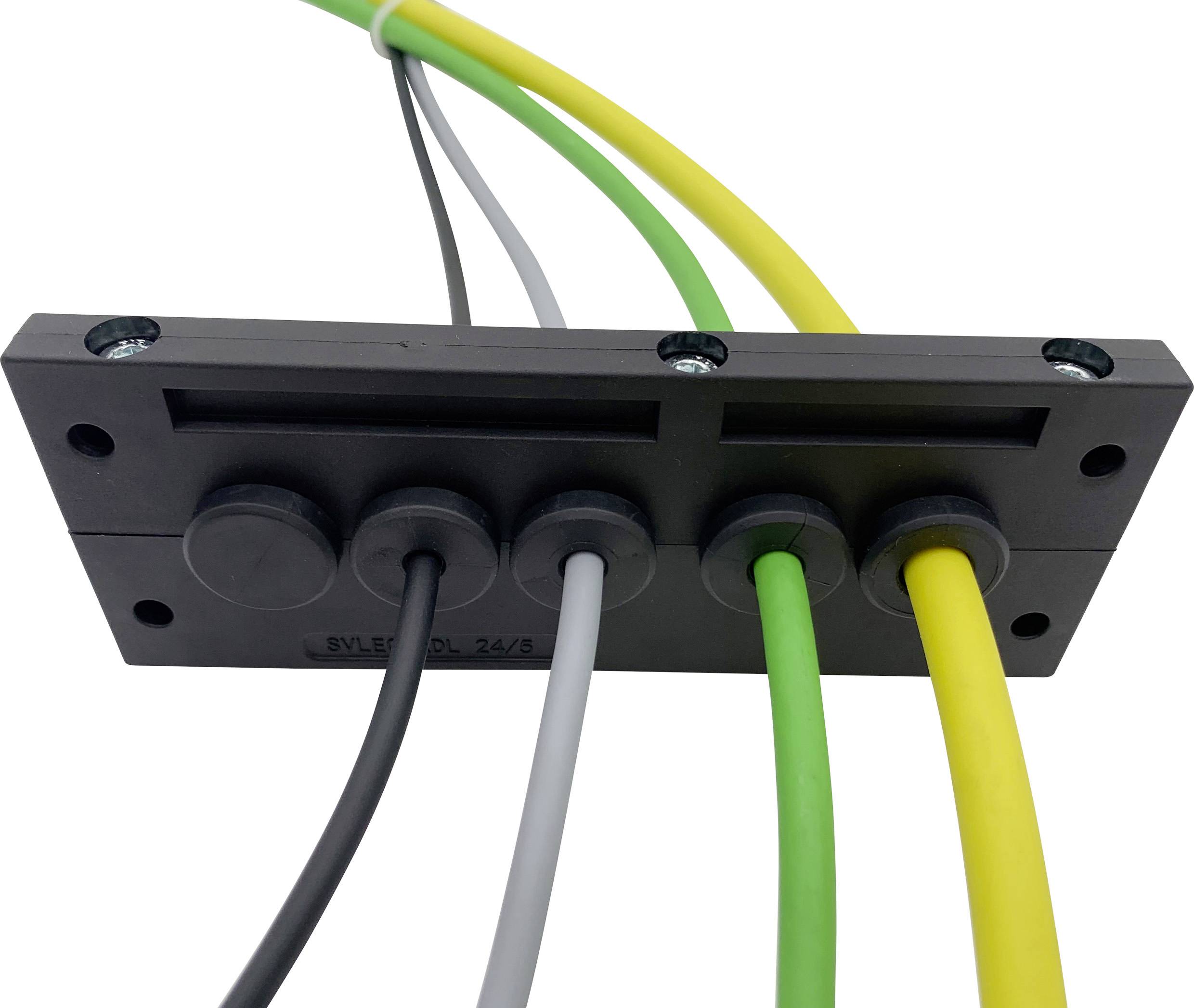 TRU COMPONENTS TC-11992588 Вхідна планка для кабелів TC-KDL 16/4, (Д x Ш x В) 116 x 58 x 10 мм, ПА, 1 шт.