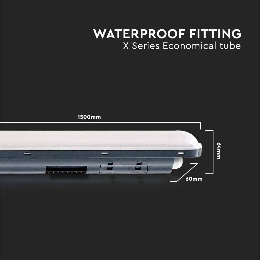 V-TAC VT-1254 Світлодіодний стельовий світильник, для вулиці EEK: E (A - G) LED 48 Вт холодний білий сірий (матовий)