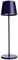 Ciemnoniebieska lampa stojąca o prostym, nowoczesnym designie z wąską, długą podstawą. Idealna do oświetlenia salonu lub gabinetu.