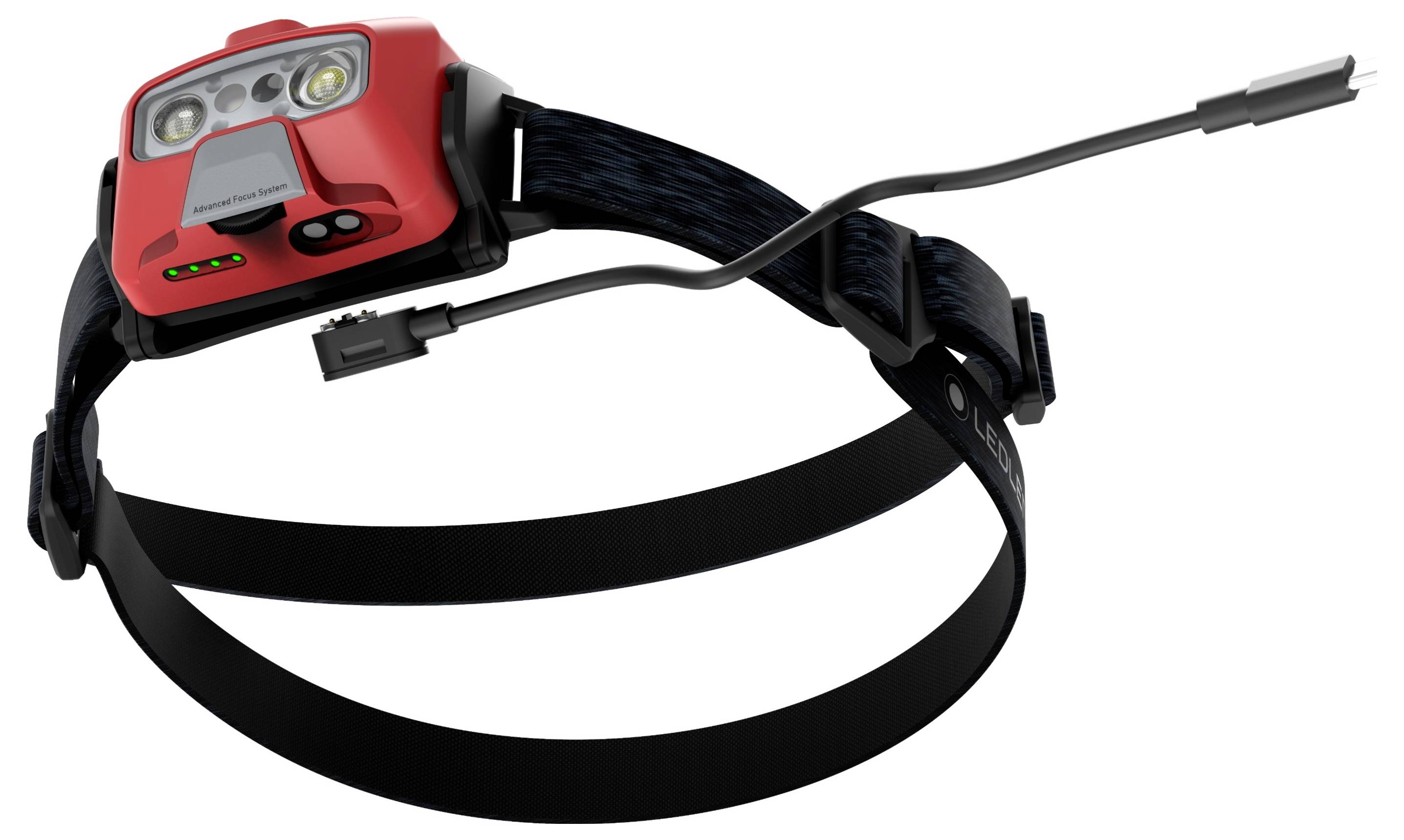 Налобний ліхтар Ledlenser HF6R Core червоного кольору з акумулятором, 800 лм, 60 год, 502967