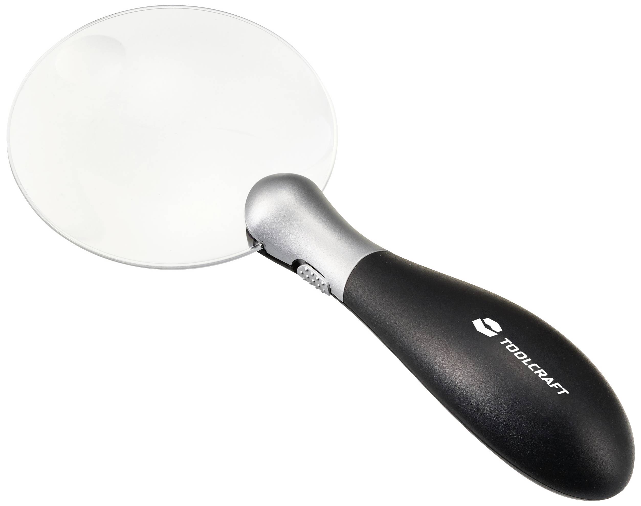 Ручна лупа TOOLCRAFT TO-8997036 зі світлодіодним підсвічуванням. Коефіцієнт збільшення: 3 x, 5 x.