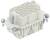 Prostokątny elektryczny łącznik wtykowy z określonymi numerami pinów i złączami, odpowiedni do zastosowań o natężeniu 10A, przy napięciu 250V lub 600V.