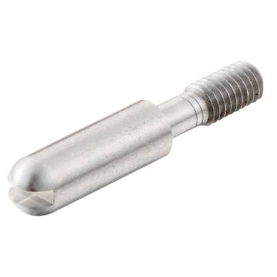 Śruba metalowa, cylindryczna, z częściowym gwintem i płaskim, rowkowanym czubkiem. Stosowana w zastosowaniach technicznych.