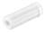 Biała plastikowa rura o prostej, cylindrycznej formie, otwarta z jednego końca.