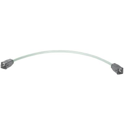 Krótki, zielony kabel z czarnymi złączami na obu końcach, odpowiedni do podłączania komponentów elektronicznych.