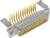 Metalowy wtyk D-Sub z 25 złoconymi stykami wystającymi z prostokątnej obudowy. Odpowiedni do połączeń szeregowych.