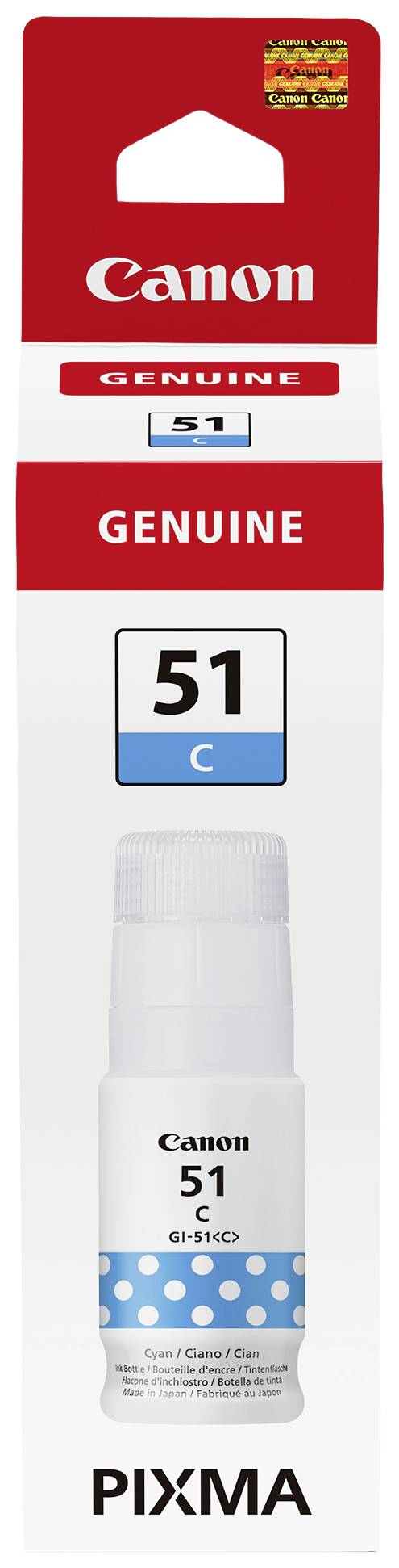 Оригінальний картридж Canon 4546 C 001 GI-51 C для змінного блоку, блакитний, 1 шт.