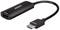 Czarny kabel adaptera HDMI-DisplayPort firmy Lindy, oznaczony napisami 'Display IN' i 'SOURCE', umożliwia podłączenie urządzeń wideo.
