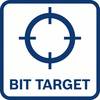 Logo z symbolem celownika nad tekstem 'BIT TARGET', w kolorze niebieskim na białym tle.