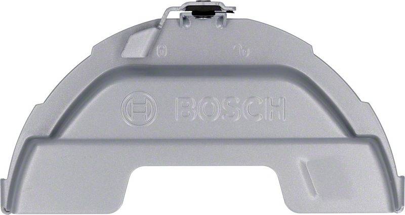 Osłona ochronna metalowa do szlifierki kątowej z logo 'BOSCH', służąca do zabezpieczenia podczas pracy urządzeniem.