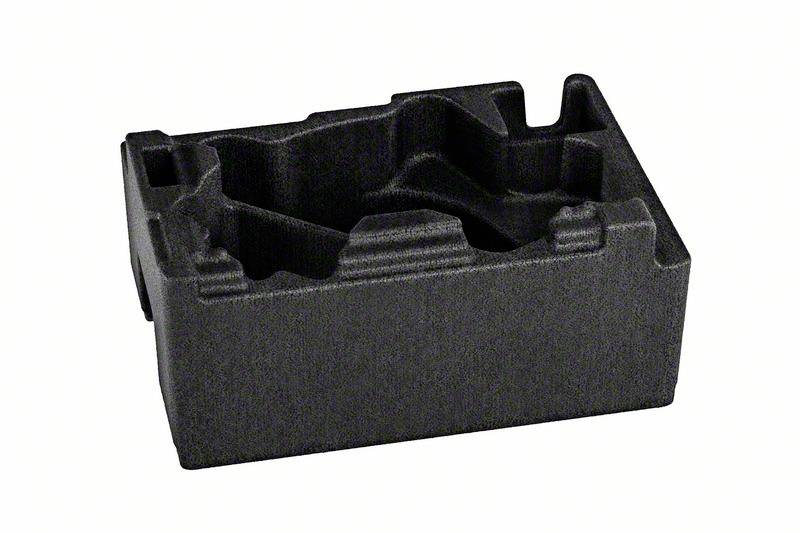 Czarny, ukształtowany pojemnik z tworzywa sztucznego z wieloma przegrodami. Idealny do bezpiecznego przechowywania delikatnych urządzeń lub narzędzi.