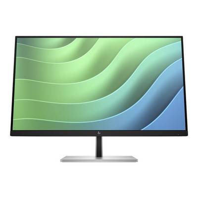 Monitor komputerowy z wygaszaczem ekranu składającym się z zielonych i niebieskich fal, które tworzą uspokajający i nowoczesny design.
