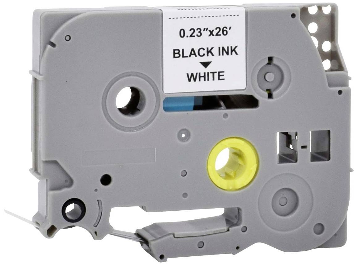 Змінна друкарська стрічка Renkforce RF-LT-BTZe211 Brother TZe-211 6 мм, колір стрічки: білий, колір друку: чорний, 8 м