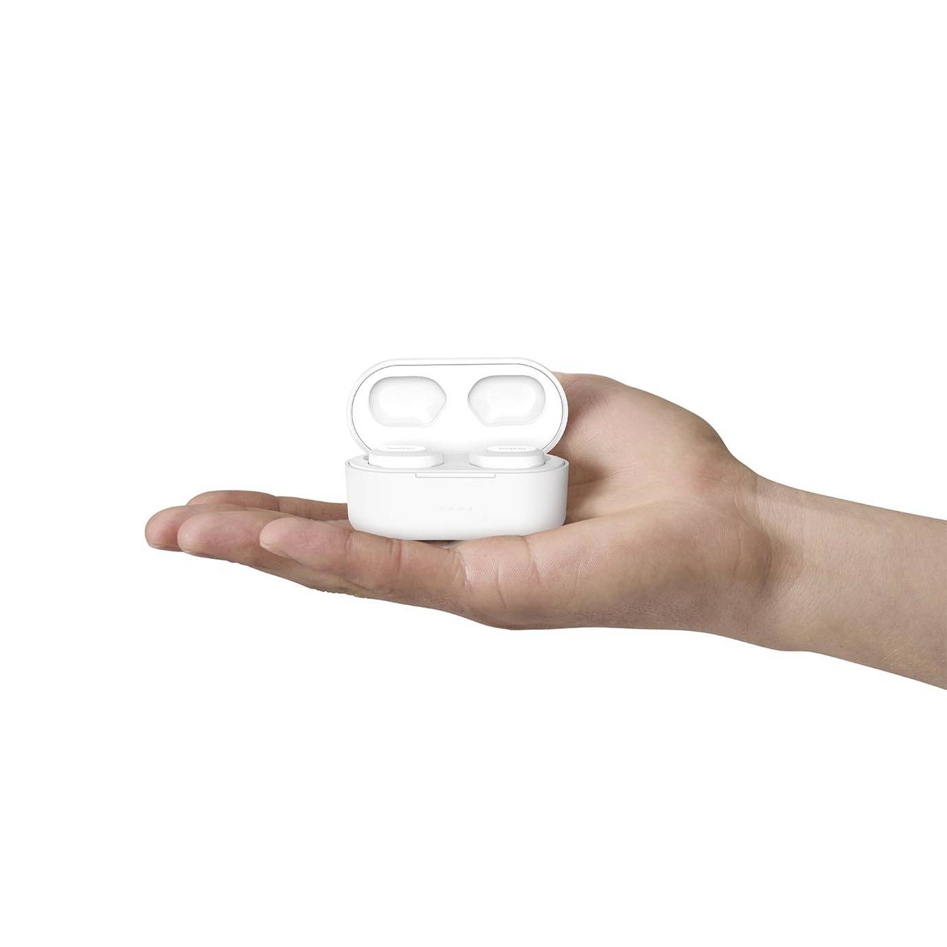 Навушники-вкладиші Belkin SoundForm Play Bluetooth, білі, з футляром для перенесення, водонепроникні