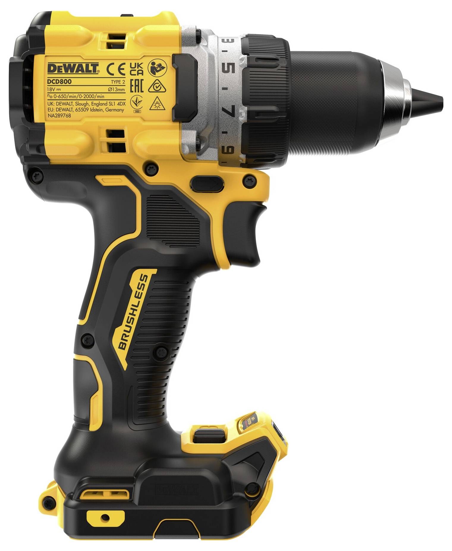 DEWALT DCD800NT-XJ DCD800NT-XJ 18V акумуляторний дриль-шуруповерт
