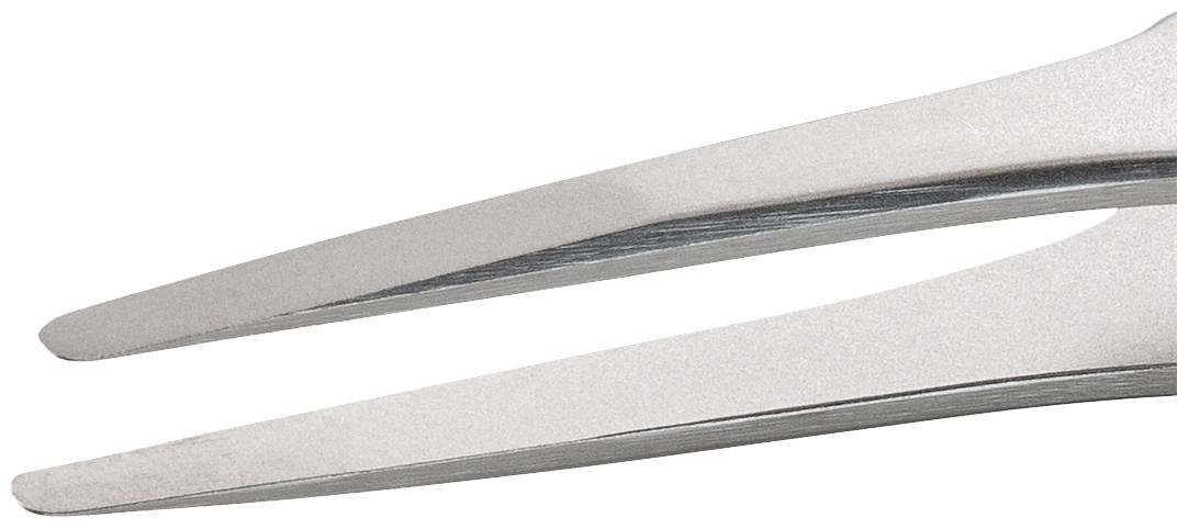 Metalowy nóż do steków z dwoma długimi, ostro zakończonymi zębami do krojenia lub trybowania mięsa.