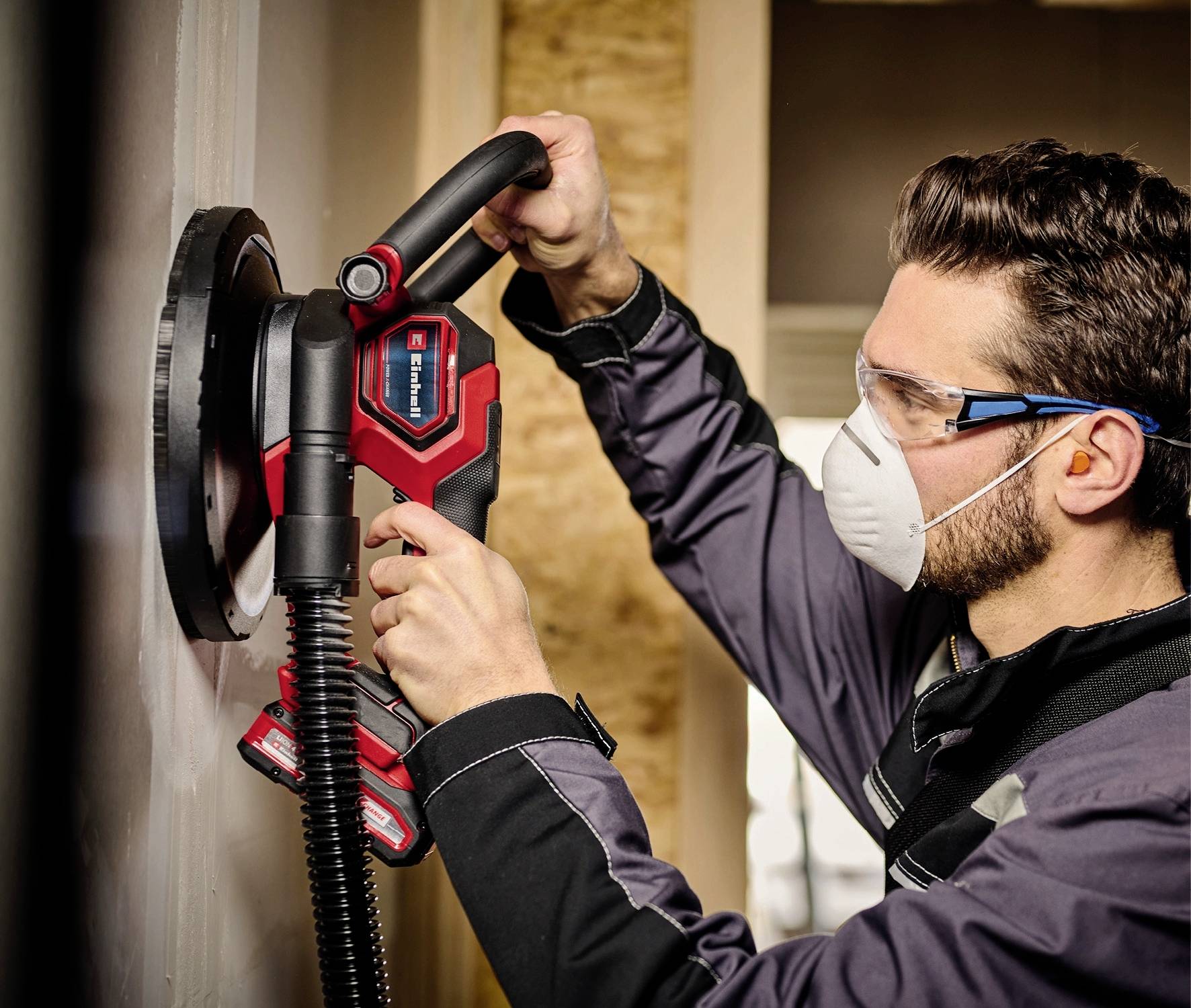 Шліфувальна машина для гіпсокартону Einhell Professional TP-DWS 18/225 Li BL Solo Power X-Change 4259995 335 мм 1 шт.