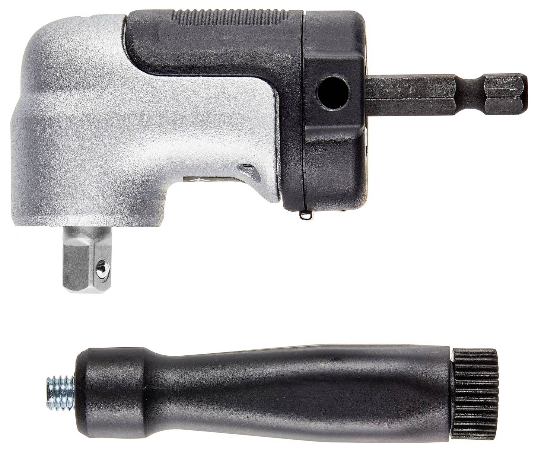 Adapter kątowy i nasadka uchwytu do rozbudowy wiertła. Idealny do trudno dostępnych miejsc podczas prac majsterkowiczów.