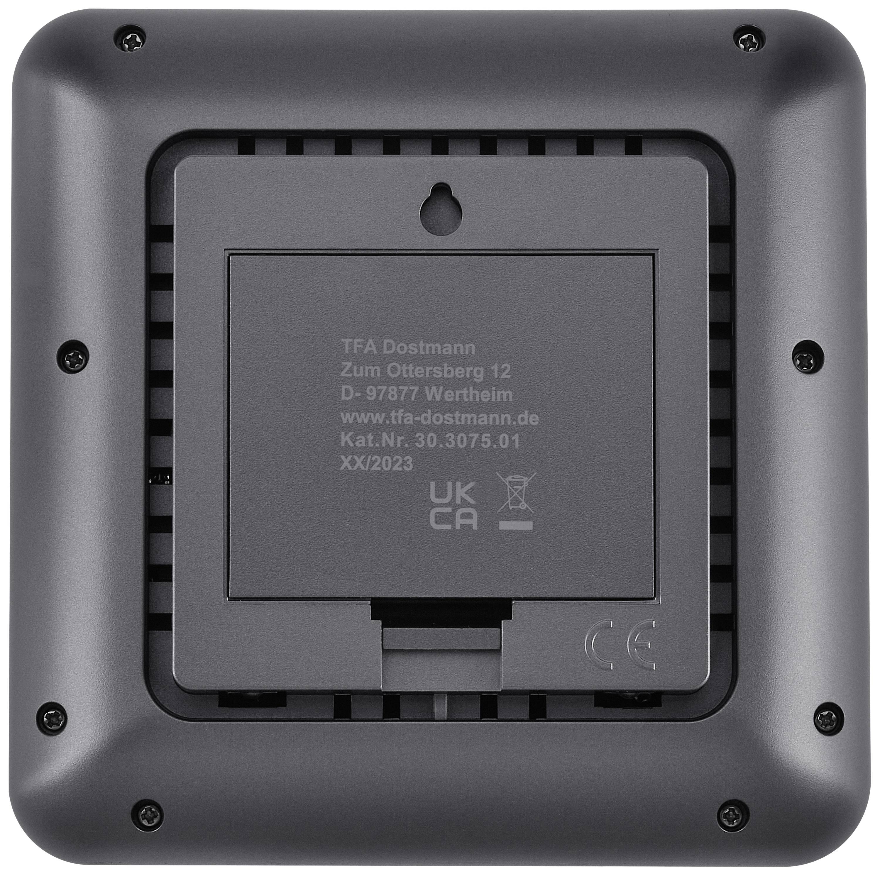 Бездротовий термогігрометр TFA Dostmann KLIMA@HOME 2, чорний, 30.3075.01