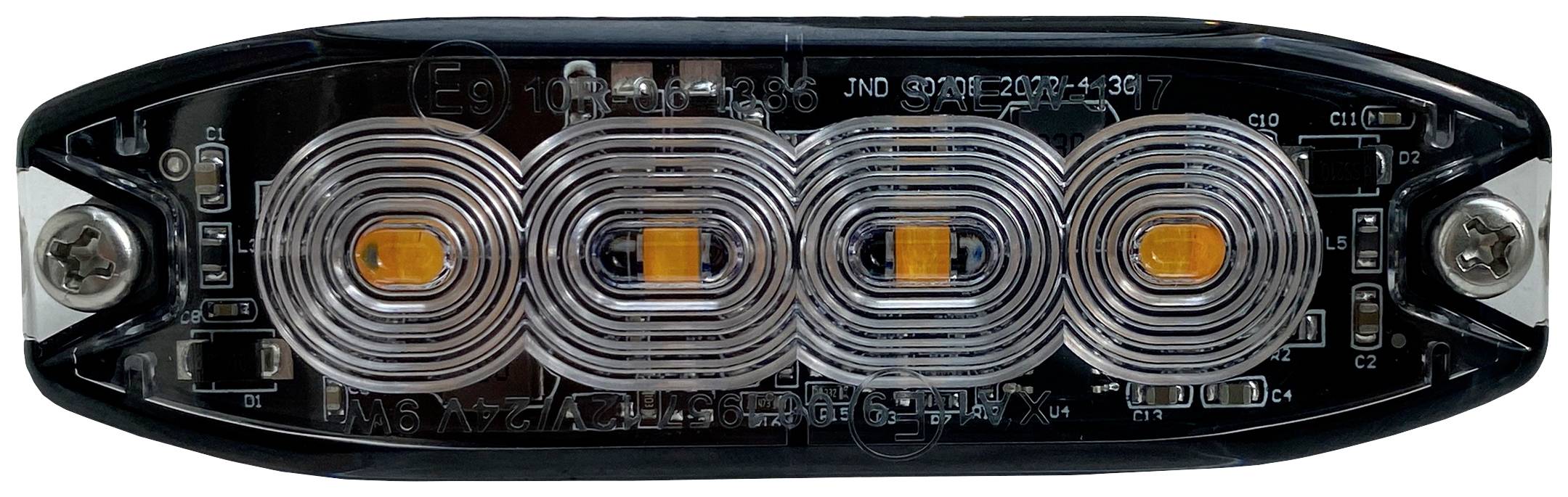 Berger & Schröter N/A LED Front- Heckblitzer помаранчевий E9 10R-06 1386, SAE W117, X A1 E9 00.1957 12 В, 24 В через встановлений 