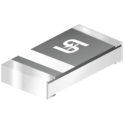 Element elektroniczny w kształcie prostokąta z metalowymi końcówkami i nadrukowaną liczbą. Prawdopodobnie rezystor SMD.