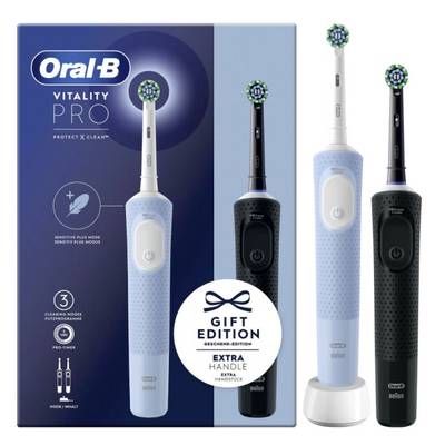 Oral-B Vitality Pro D103 Duo 4210201446514 Elektryczna szczoteczka do zębów rotacyjna-pulsacyjna biały, niebieski, czarn-0