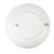 Okrągły, biały czujnik dymu z dwoma otworami z boku, przeznaczony do montażu na ścianach lub sufitach wewnątrz pomieszczeń.