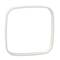 Biały, kwadratowy plastikowy element ramowy, prawdopodobnie będący częścią urządzenia gospodarstwa domowego lub akcesorium. Brak innych rozpoznawalnych cech.