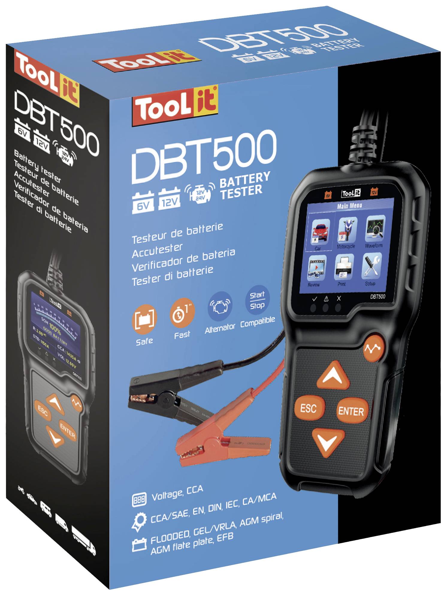 Тестер акумуляторів Toolit DBT500