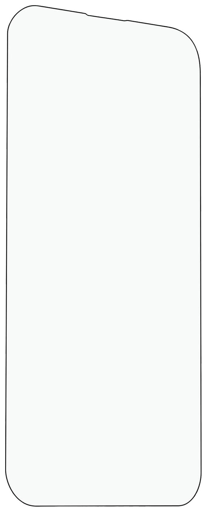 Prostokątny wyświetlacz smartfona z zaokrąglonymi rogami i minimalistycznym designem. Brak widocznego tekstu lub symboli.